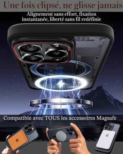 Coque iPhone 16 Pro anti-empreintes avec cadre d'objectifs
