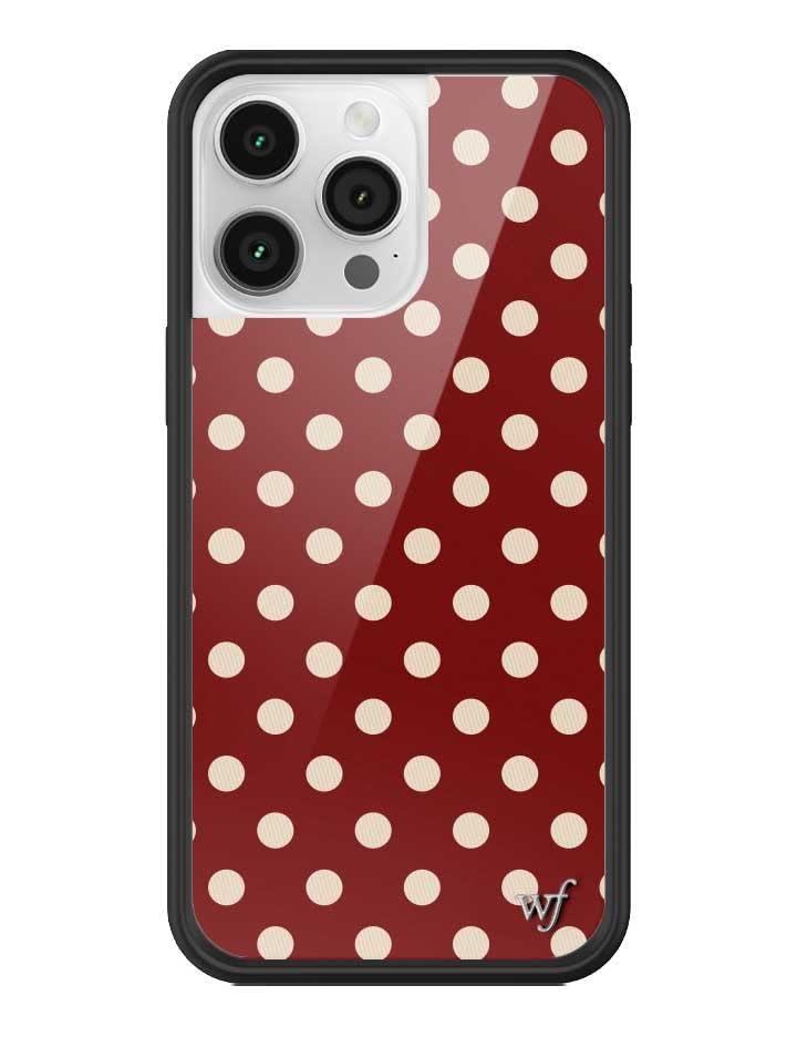 Coque iPhone 14 Pro Max Wildflower design pois bourgogne idéale pour vos sorties mode