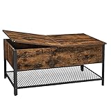 Die Tischplatte macht den Unterschied: Dieser Tisch bietet nicht nur eine 100 x 55 cm große Tischplatte, sondern auch einen Deckel, bei dem der aufklappbare Teil 1 cm länger ist als der feste Teil, sodass er leicht angehoben oder abgesenkt werden kann