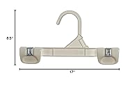 Vista 8 de Mainetti 1004 - Ganchos de plástico blancos para niños - Paquete de 100 con plástico resistente, ideal para pantalones, faldas, pantalones de vestir