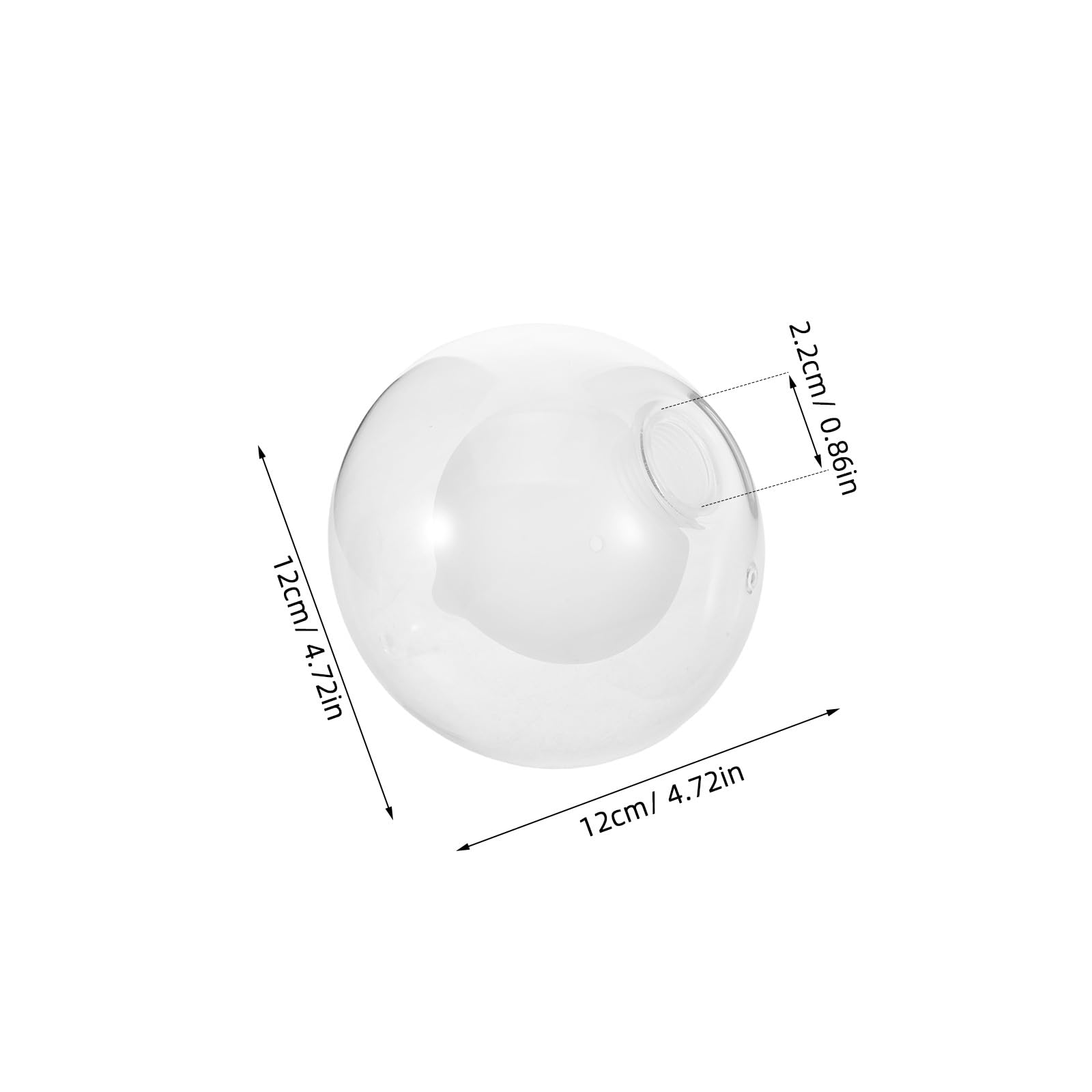 KOMBIUDA Klosz do lampy wiszącej z przezroczystego szkła - dwuwarstwowa osłona lampy G9 - abażur ścienny do żyrandola 2,2 cm/0,87 cala, otwór na podłogowe, poprawiający nastrój w jadalni, 4,72 x