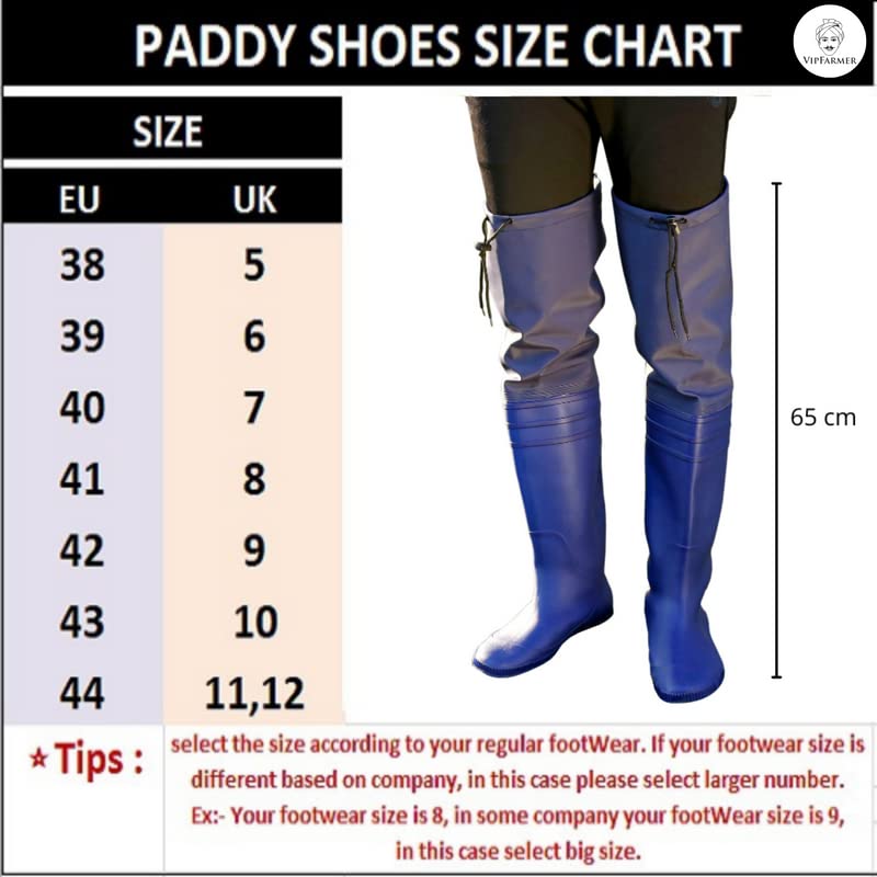 Image of VIPFARMER Farmer Shoes |Short Paddy Shoe|Rain Boots |Agriculture Shoes (Size-10)
