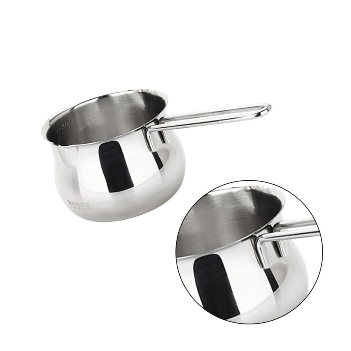 Pentolino Latte in Acciaio Inox 304, Padella Riscaldante