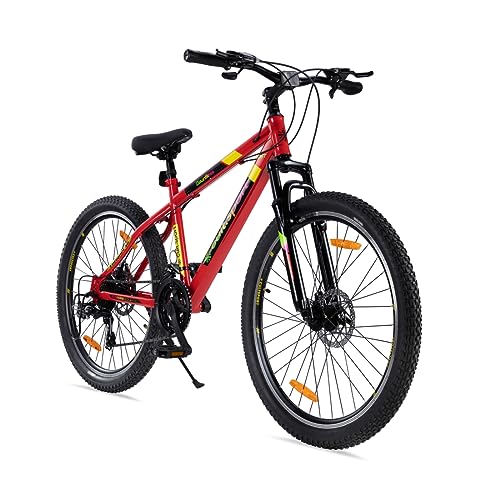 Image of CULTSPORT Cult Dauntless 26 inch Cycle /Bicycle MTB (21 Speed) Gear Cycle for Men /Boys with Front Suspension & Dual Disc Brake Mountain Bike | Ideal for 13+ Years, Red