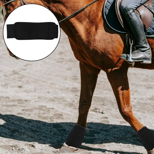Botas protectoras de tela Oxford negras para caballos pack de 2 8