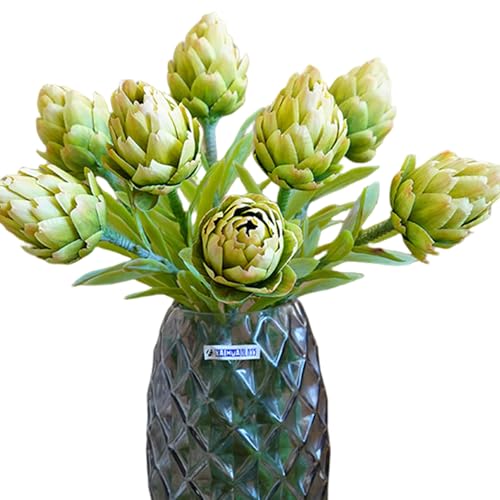 Listado de Alcachofas móviles los más recomendados. 49 Ckuakiwu Alcachofas Falsas, 8 Piezas de 22 Pulgadas Ramas de alcachofa Artificial, Ramo Verduras Falsas para el hogar, Bodas, Decoraciones la Oficina