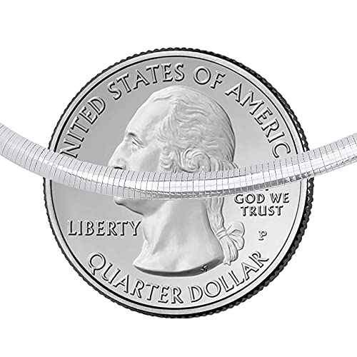 Savlano 925 Sterling Silver 2MM Italian Solid Flat Omega Chain Bracelet for Women - Made in Italy Comes With Gift Box3