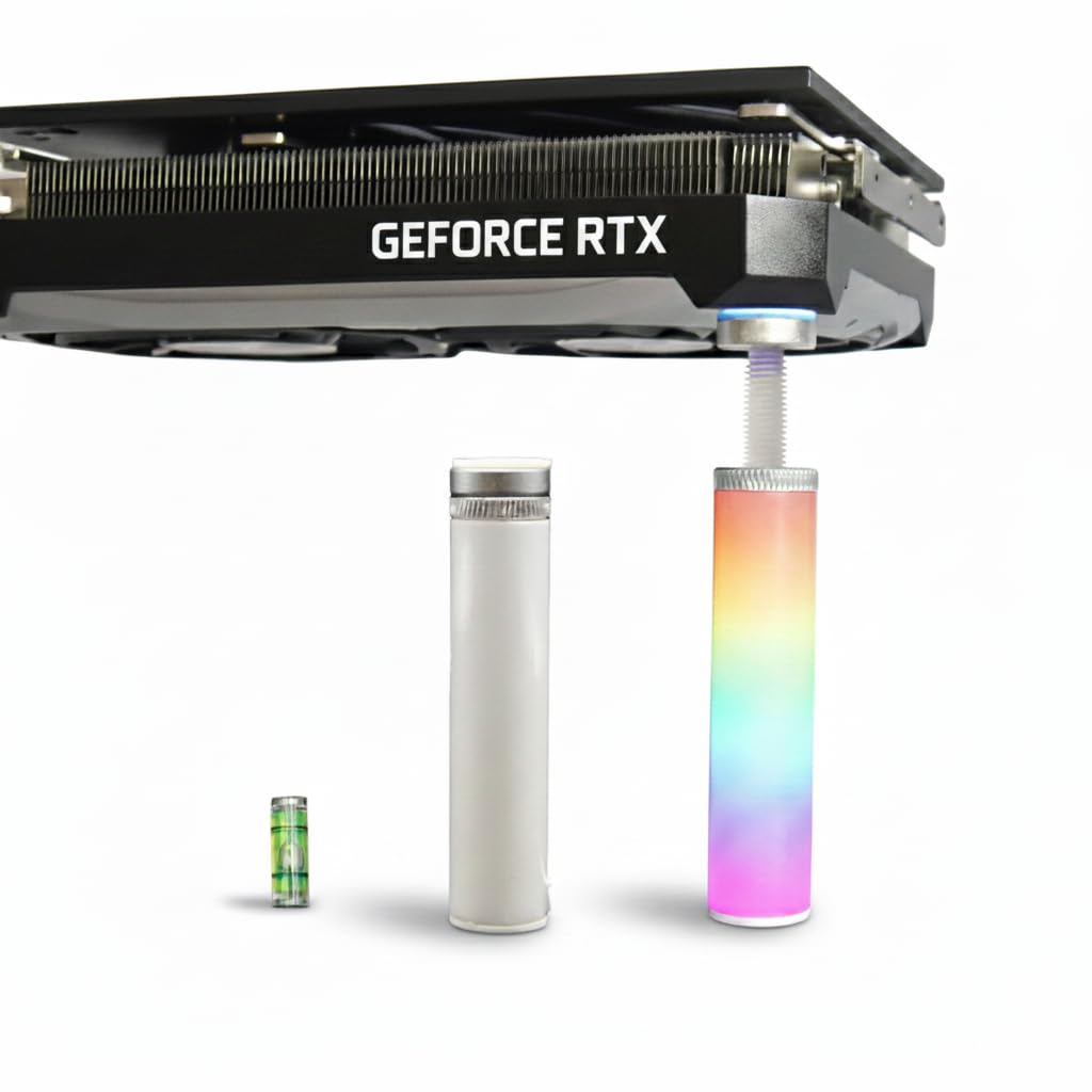 GPU Stand Support Bracket. ARGB Adjustable Length 3 to 5 inch. for NVIDIA, AMD, Intel Arc Graphic Card-image-18