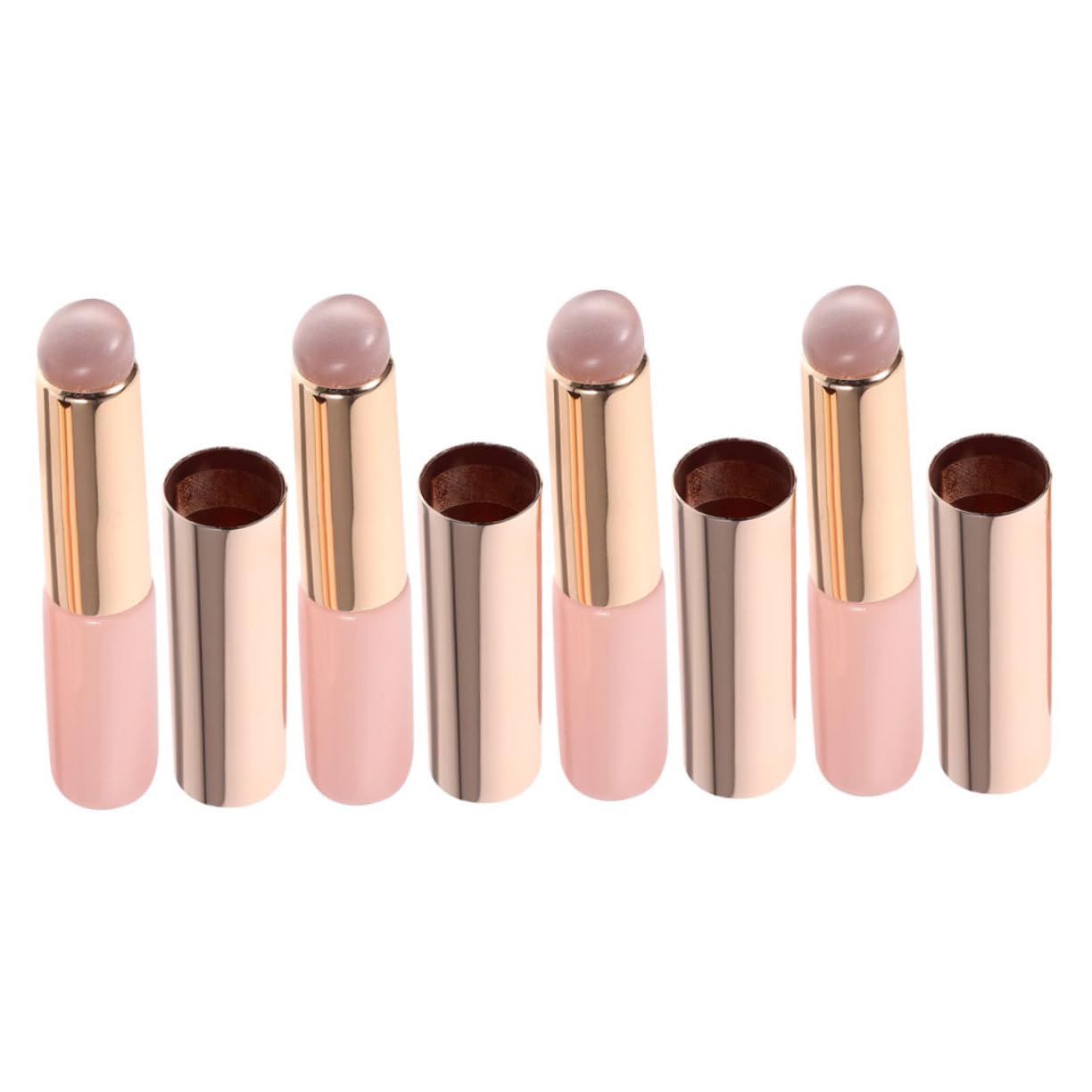 FOMIYES 4 Pack Silicone Makeup Brush Set Lip Applicator Brush for Women Portable Case Included