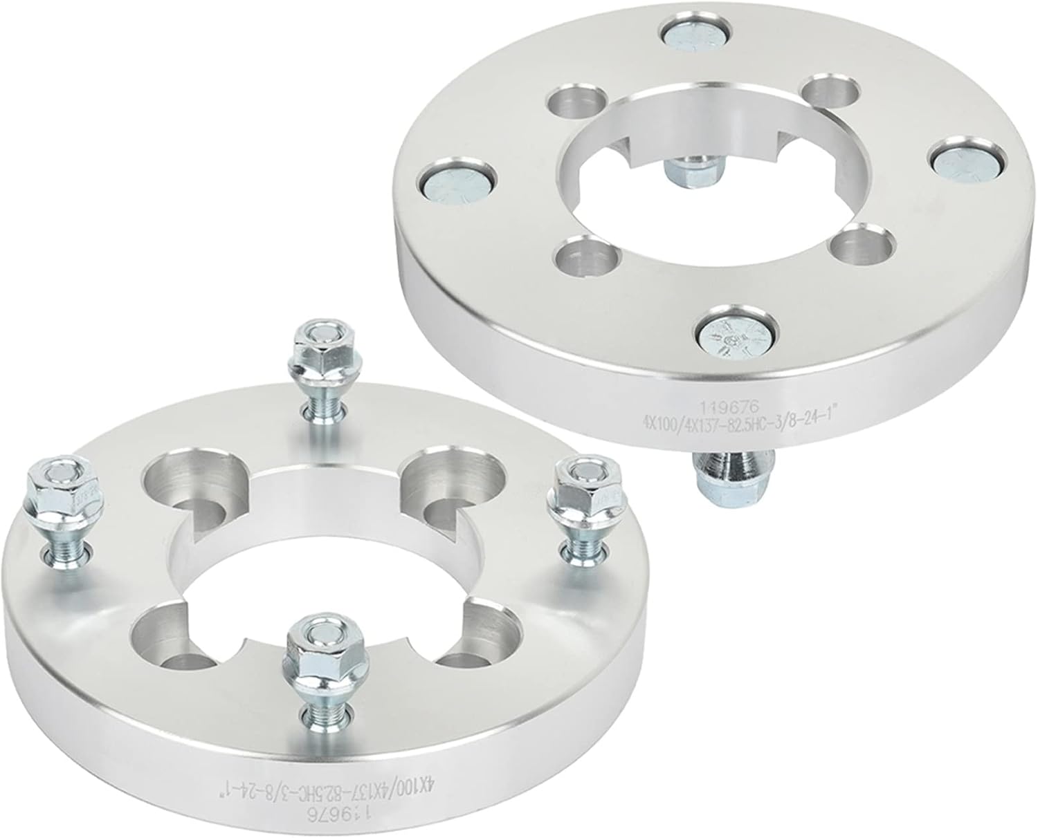 SCITOO 2Pcs Wheel Adapters 1 inch 4x100 to 4x137 Bore 74mm Studs 3/8 4 Lug Wheel Spacers Adapters Fit for for Honda ATC250R TRX300 FourTrax TRX300FW FourTrax 4x4 TRX350FE FourTrax Rancher 4x4 ES