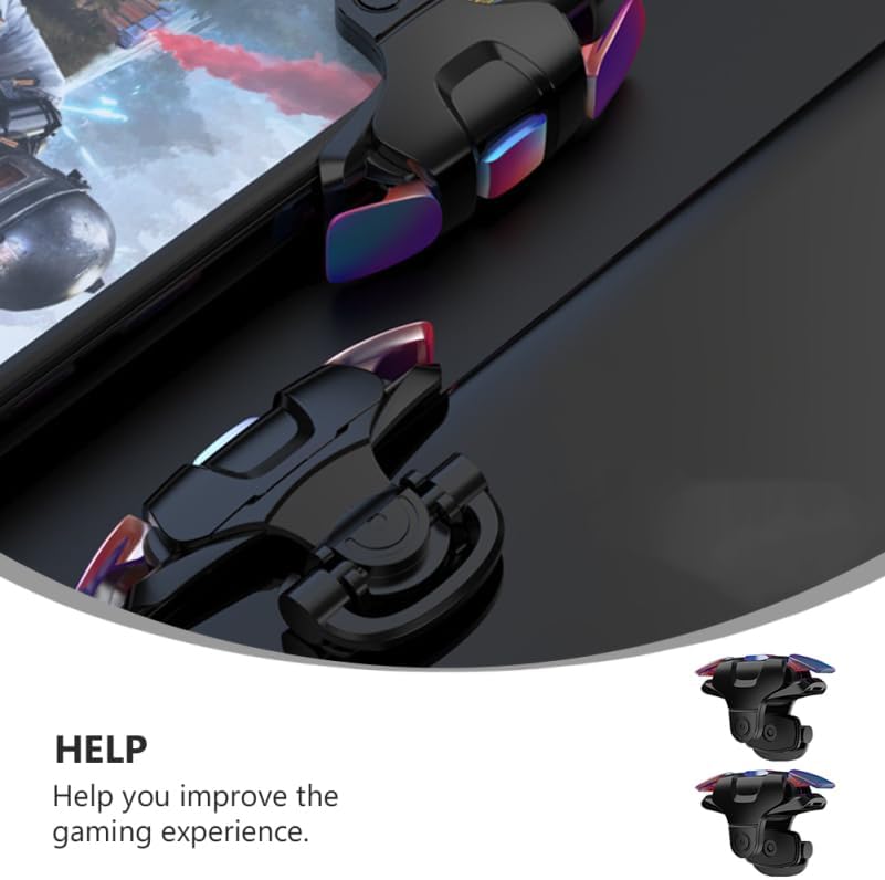 Metal Mobile Gaming Triggers, Zinc Alloy L1R1 Game Controller for /, High Mechanical Phone Triggers for 4-Finger Operation, Fits All