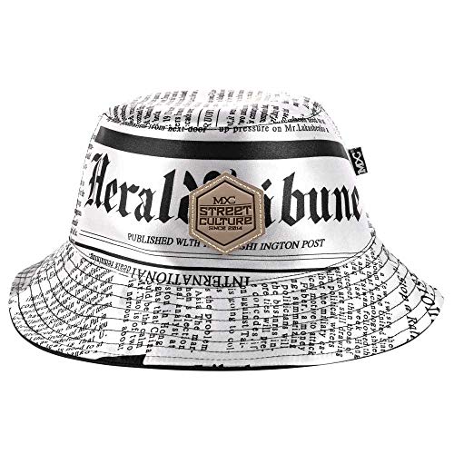 Chapéu Bucket Hat MXC BRASIL Newspaper Tamanho:Único;Cor:Branco