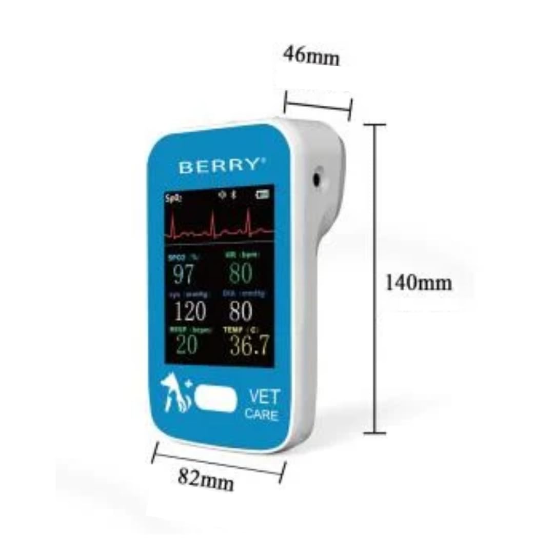 Monitor para perros o gatos, spo2, frecuencia de pulso, BP, monitoreo de temperatura, Berry nuevo modelo AM6200, monitor de paciente veterinario