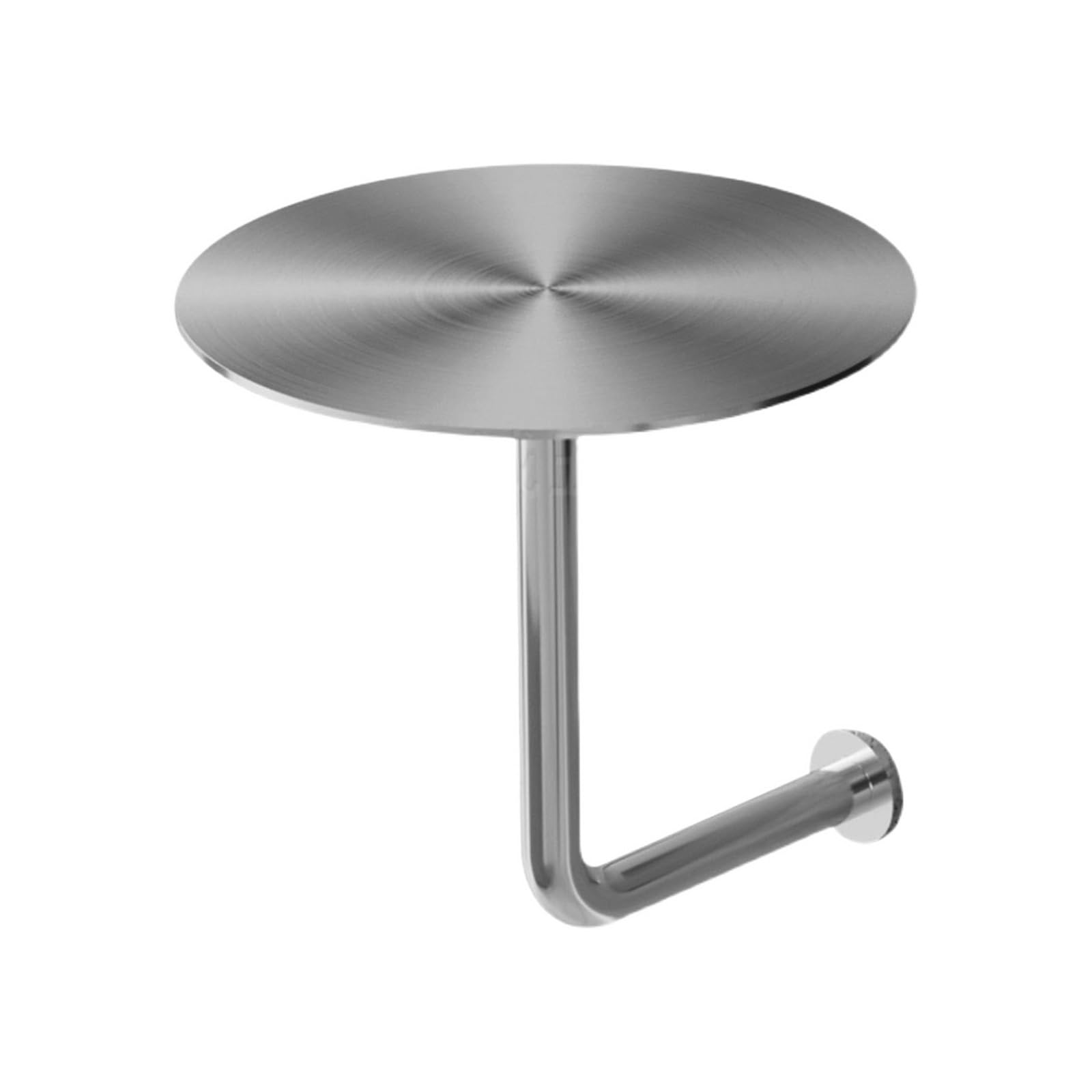 Mesa plegable pequeña y redonda de acero inoxidable para montar en la pared, escritorio flotante, mesa de bar redonda moderna que ahorra espacio para cafetería, interior y exterior(L-type,40cm/15.7in)