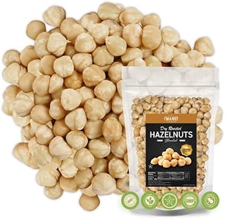 Premium Natural Toasted Unsalted Hazelnuts, 64oz (4 lb) - Small Batch Roasted, Blanched, Non-GMO, Batch-Tested Gluten & Peanut-Free, Vegan, Keto-Friendly, No Preservatives
