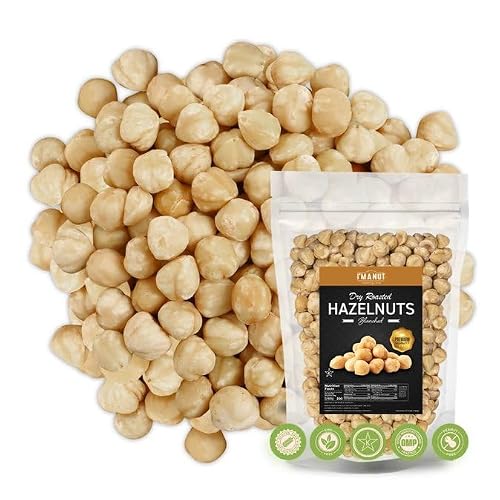 Premium Natural Toasted Unsalted Hazelnuts, 48oz (3 lb) - Small Batch Roasted, Blanched, Non-GMO, Batch-Tested Gluten & Peanut-Free, Vegan, Keto-Friendly, No Preservatives