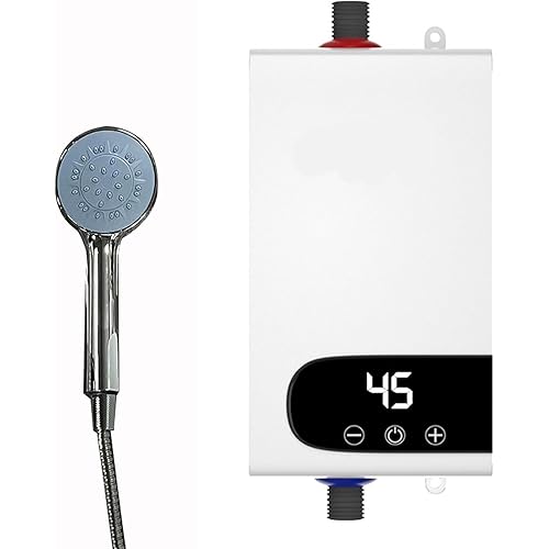 3500W 110V Electric Tankless Water Heater, Instant Hot Water Heater for Shower, electric shower head water heater for Bathroom