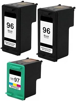 Inkpro Remanufactured Ink Cartridges for HP 96 97 C8767WN C9363WN 2 Black 1 Tri-Color for Officejet 7205 7208 7210 7215 7310 7408 7410 K7100 K7103