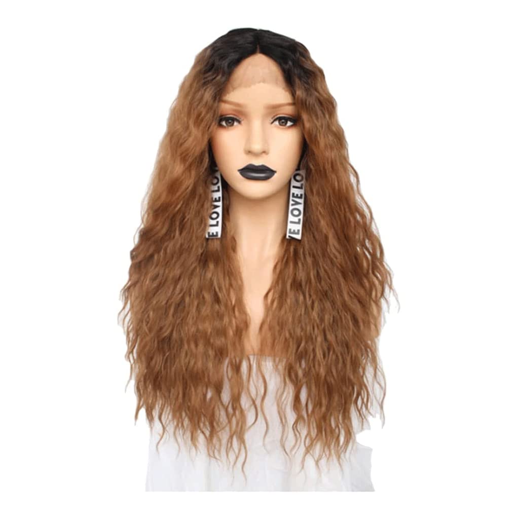 LIOONS Parrucca realistica Parrucca Moda Riccia Stile Riccio Parrucca Riepilogo Parrucca Sintetica 61 Cm/24 Pollici Adatto per L'uso Quotidiano delle Donne di Parrucche alla Moda Eleganza Naturale