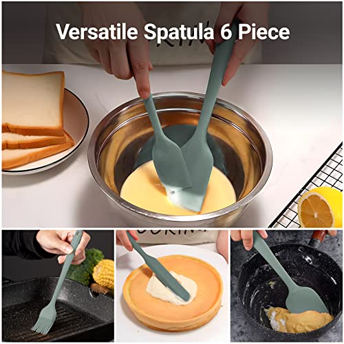 Jliup SST-001 Silicone Spatula Set Of 6, Rubber Spatulas Silicone Food Grade, Kitchen Utensils Set Heat Resistant Nonstick Easy To Clean Dishwasher Safe thumb #4