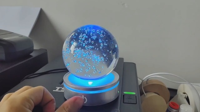 Sfera Di Cristallo 3D Sistema Solare Hemobllo Con Base In Legno E Luce LED Ricaricabile USB – Lampada Notturna Per Astronomia - 3