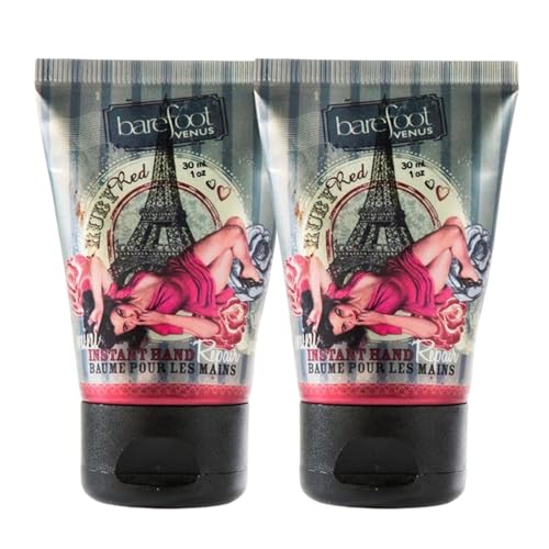 Barefoot Venus Ruby Red Mini Instant Hand Repair Cream 1 Ounce (2 Pack)