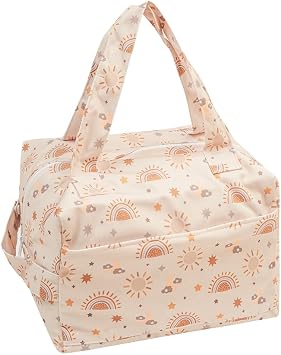 Wet Dry Bags for Baby Cloth Diapers - Reusable, Washable for Stroller, Diapers, Toiletries, Travel Bags, Beach, Pool, Gym Bag Large Size 10.6 * 6.7 * 8.7 inch Sun