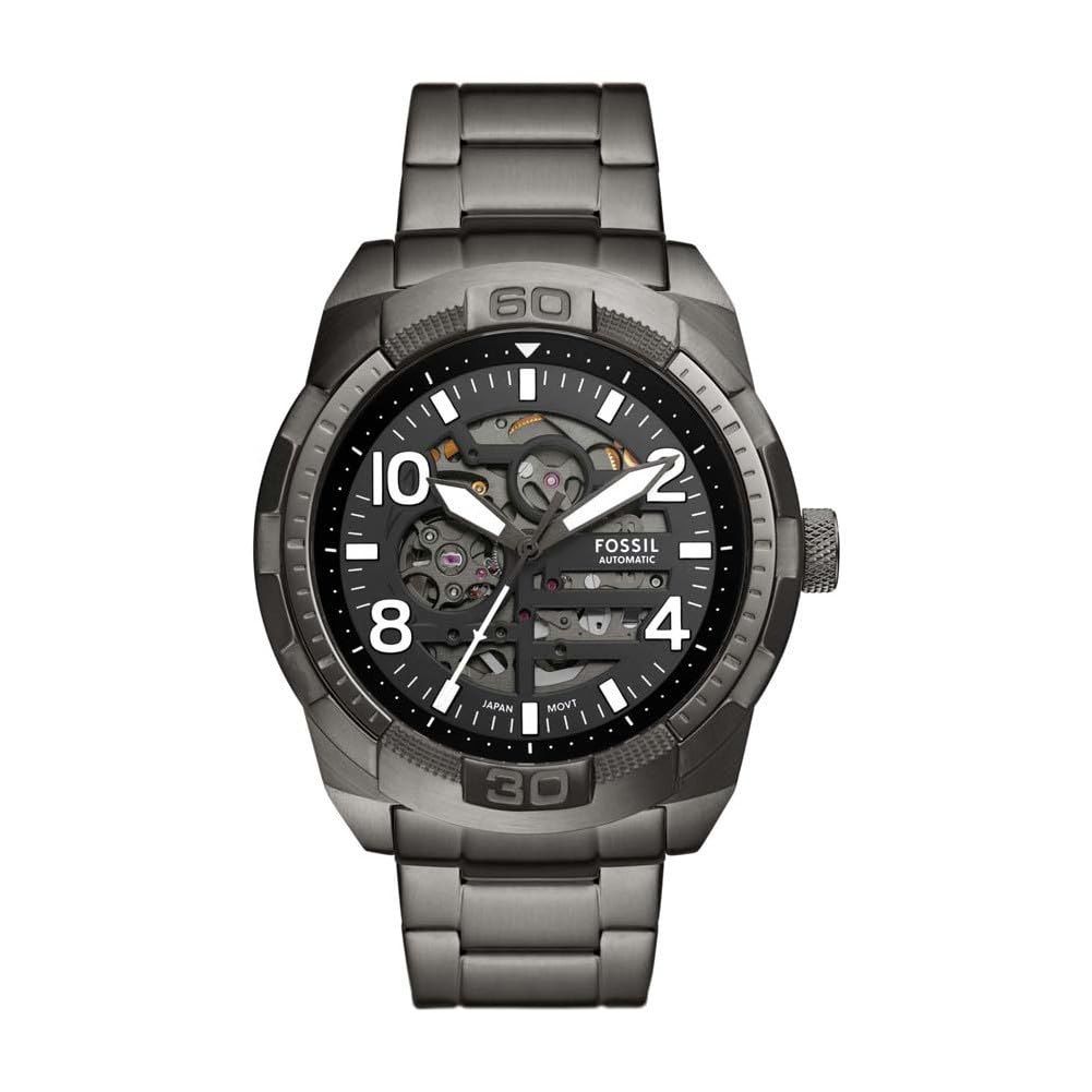 Fossil Stainless Steel Analog Black Dial Men's Watch-Me3255, Band Color-Black