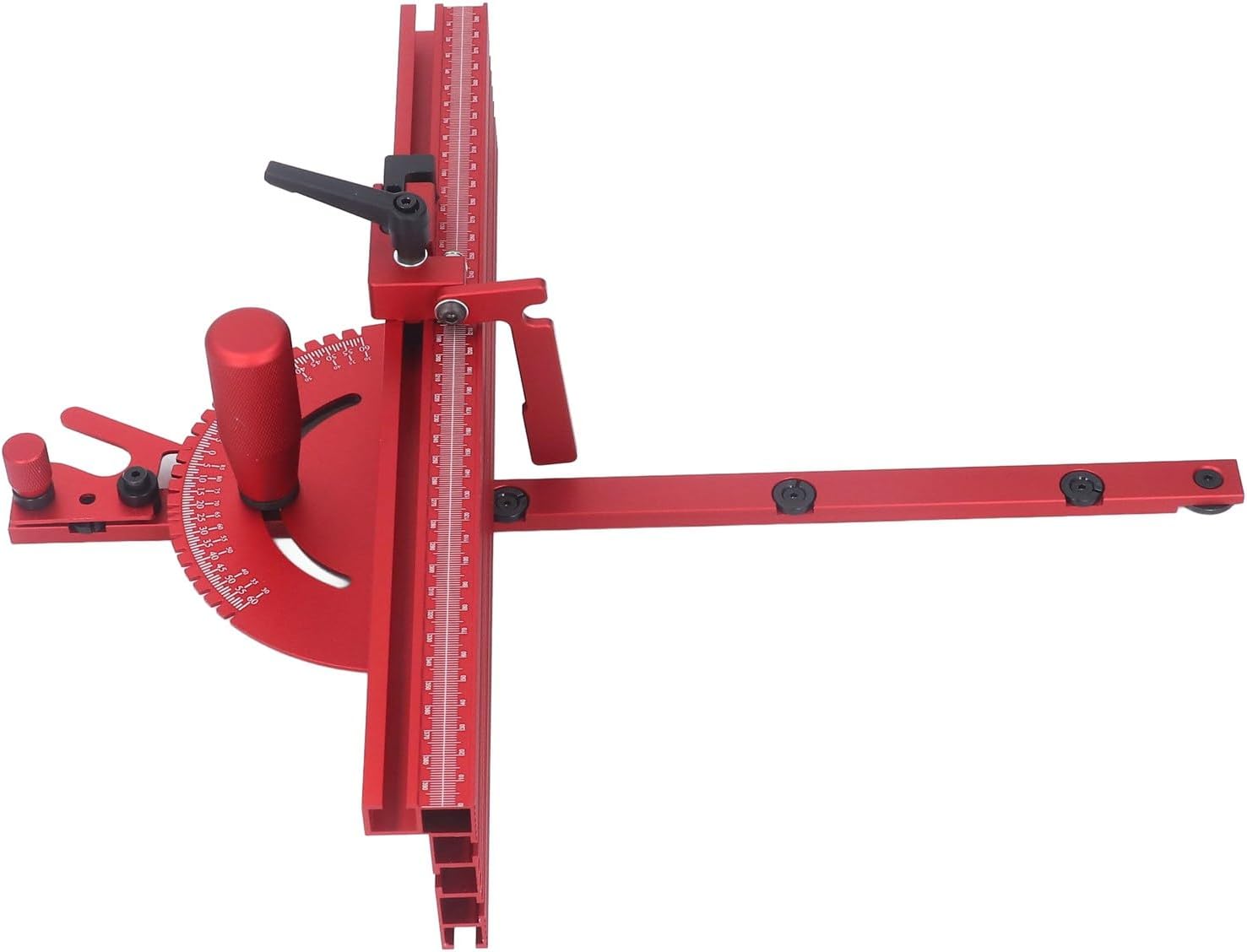 Extremely Accurate Bevel Control Miter System, Versatile Table Saw Fence System with Complete Accessories for T Track, High Strength Aluminum Alloy