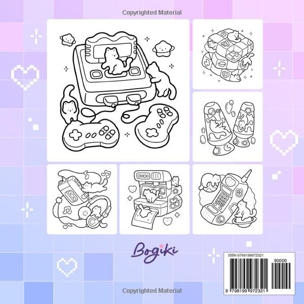 Nostalgic Cats: Bold & Easy Retro Coloring Book for Adults & Teens with Adorable Cats and Cozy Nostalgic Scenes for Relaxation image 3
