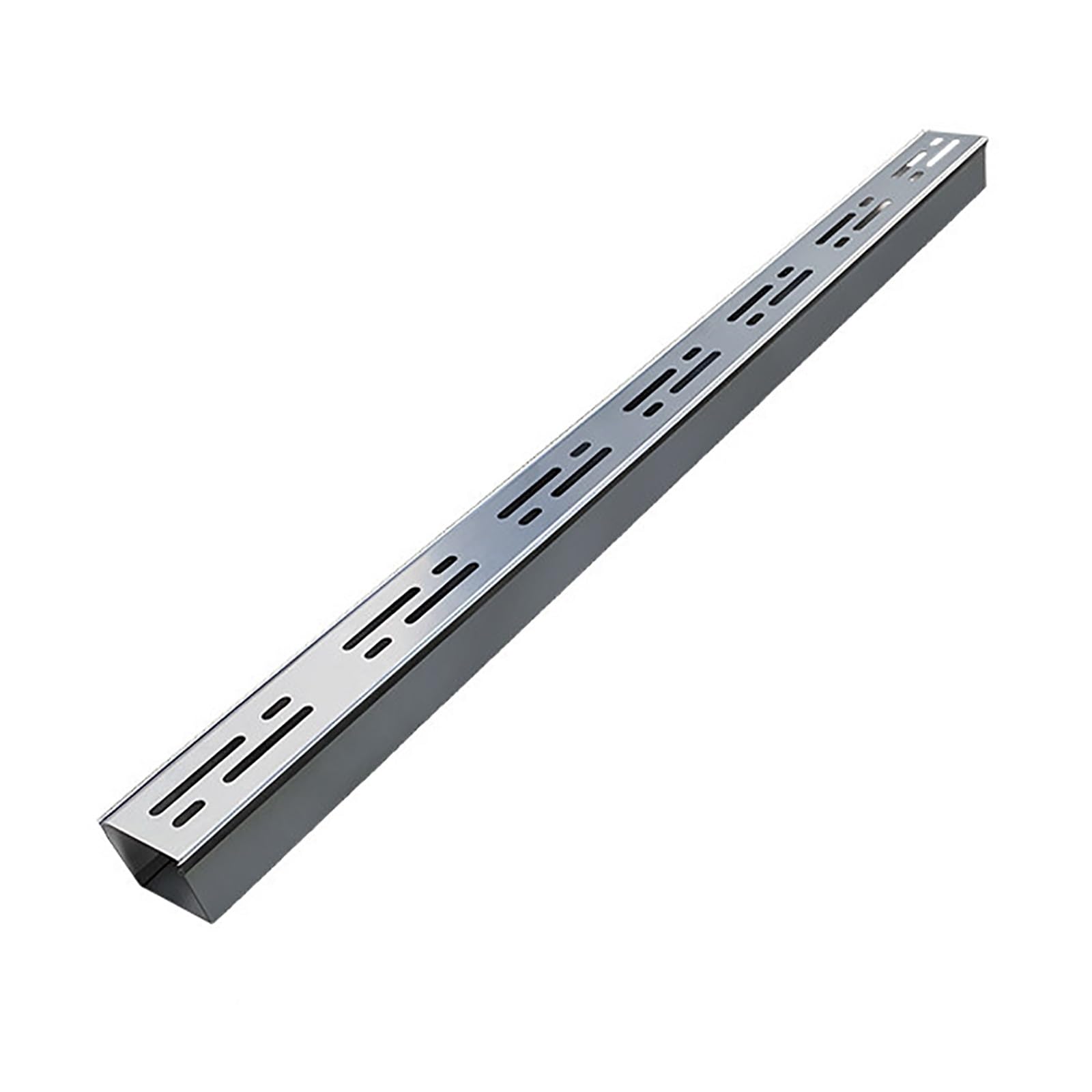 GLDYTVF 304 Stainless Steel Drainage System Heavy-Duty Channel Drain with Grate for Sidewalks Homes Garages & Gardens (H4*W7CM/H1.57*W2.75IN)