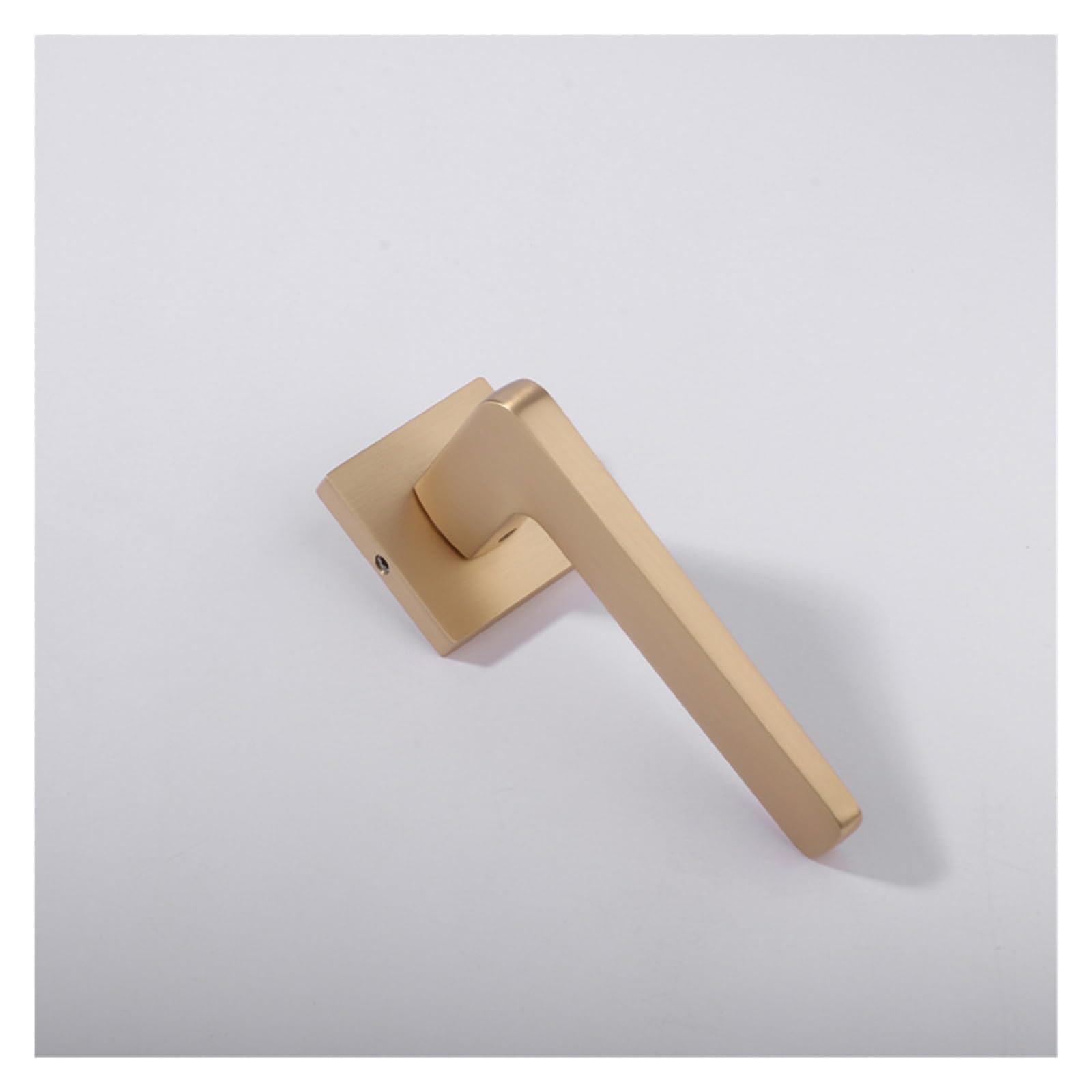 Poignée de porte de salle de bain et chambre en or brossé pour un intérieur moderne