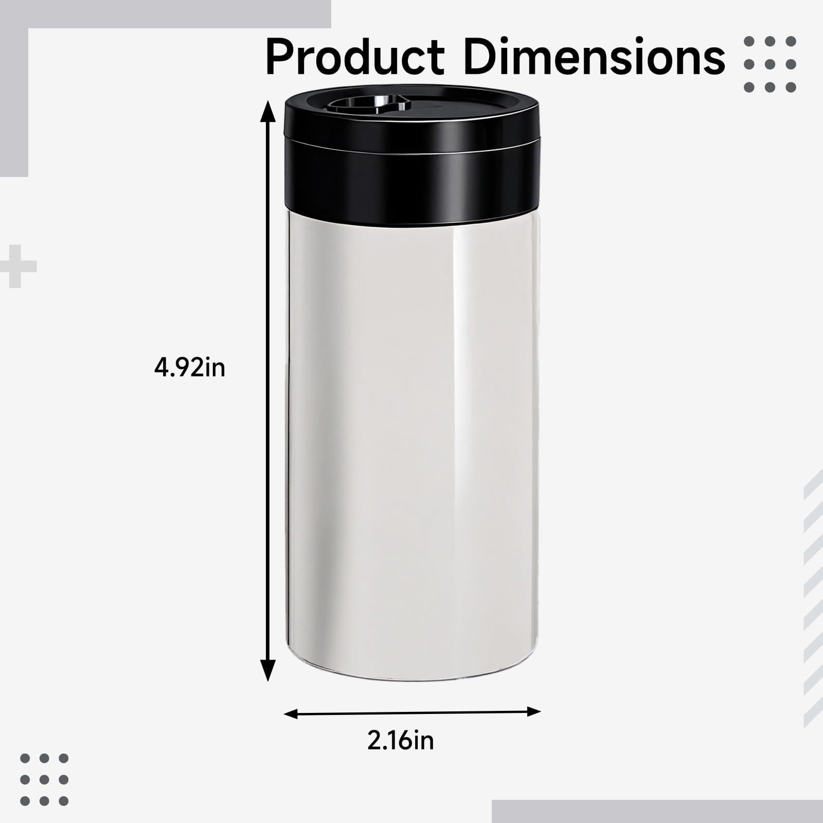 18 Stk. Gewürzgläser mit Deckel, 4 oz Gewürzbehälter aus Kunststoff mit schwarzen Drehkappen, geeignet für Pfeffer, Kreuzkümmel und weitere Gewürze, für Haushalt und Outdoor im Alltag