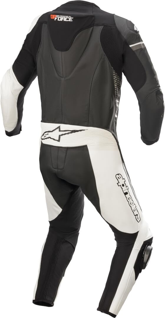 Alpinestars GP Force Phantom Abito monopezza in pelle moto, nero/bianco/grigio, 58