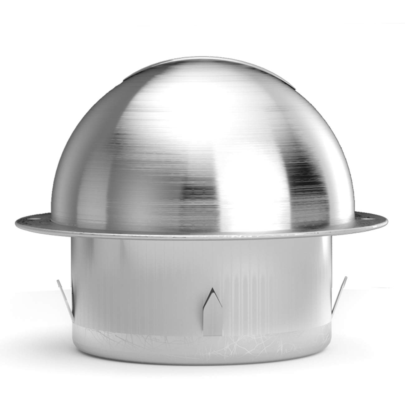 Kaminhaube, Bullnose-Lüftungshaube aus Edelstahl 304, wandmontierbar, Lüftungsgitter, Kaminhaube, Wandlüftungsauslass (Größe: 100 mm)
