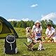 Haustier Rucksack - Verstellbar und Atmungsaktiv - Mit Fronttasche für Kleine Hunde und Katzen - Head-Out-Design - Sicherheits-Haken - Ideal für Reisen, Wandern und Outdoor.