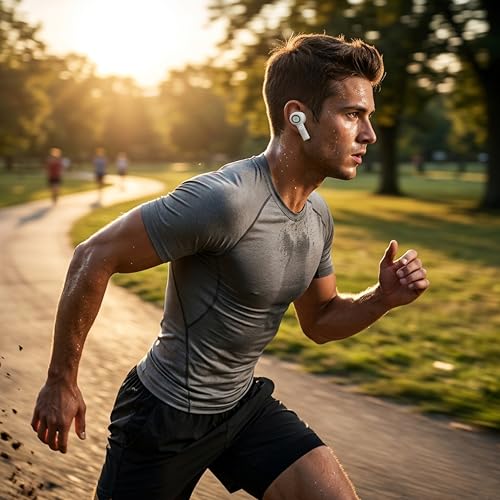 Image of TW-114 Truly Wireless Earbuds with 30dB Real (ANC) Active Noise Cancellation, IPX5, 60H Playtime, 13mm Deep Bass Drivers, Clear Calls, Type-C Charging, Bluetooth 5.3, for Travel, Gym and More (White)