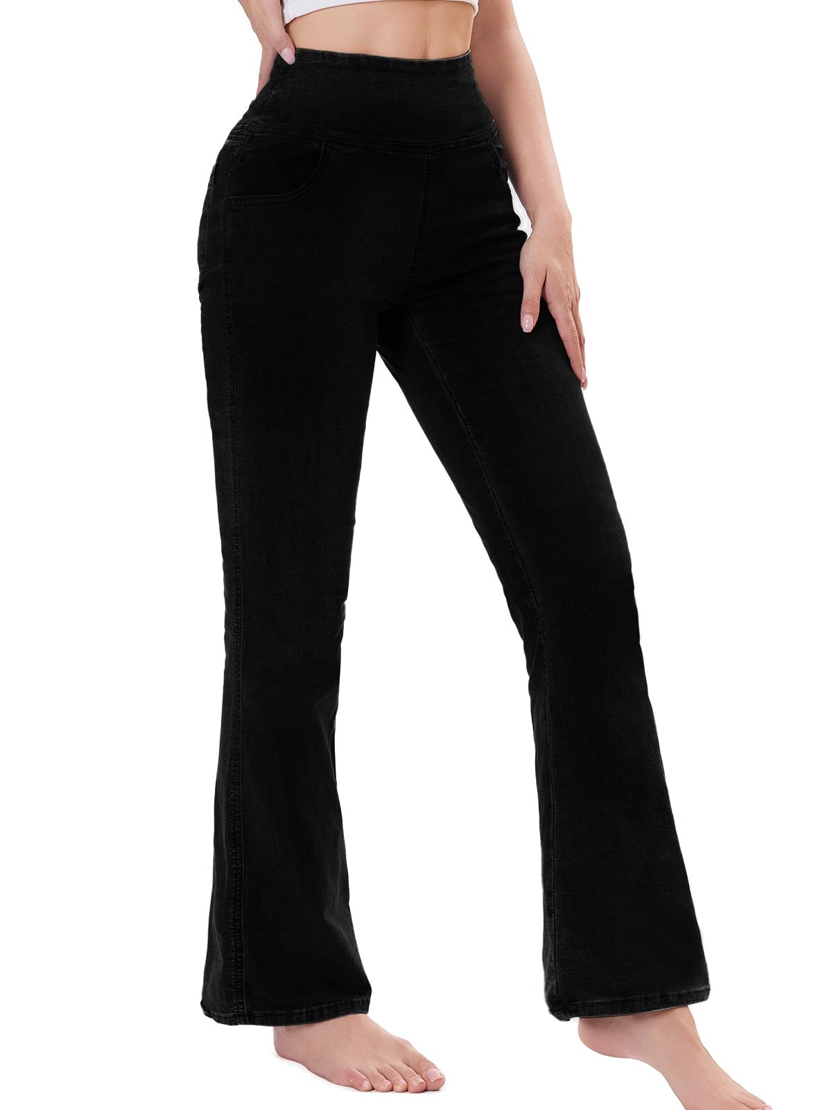 Chase Hot Bootcut dżinsy damskie, wysoki stan, rozciągliwe, z 4 kieszeniami