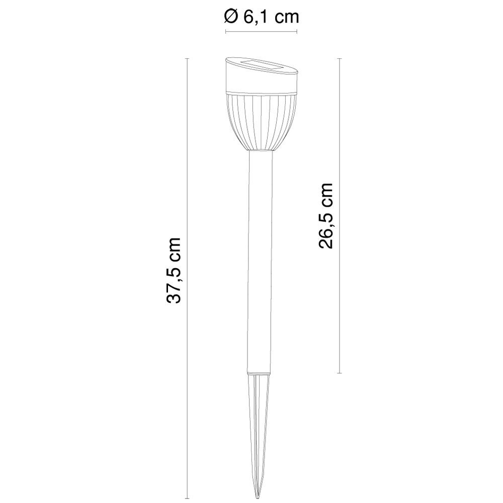 Globo Lampa solarna LED pochodnia 38 cm, stal nierdzewna, 3389