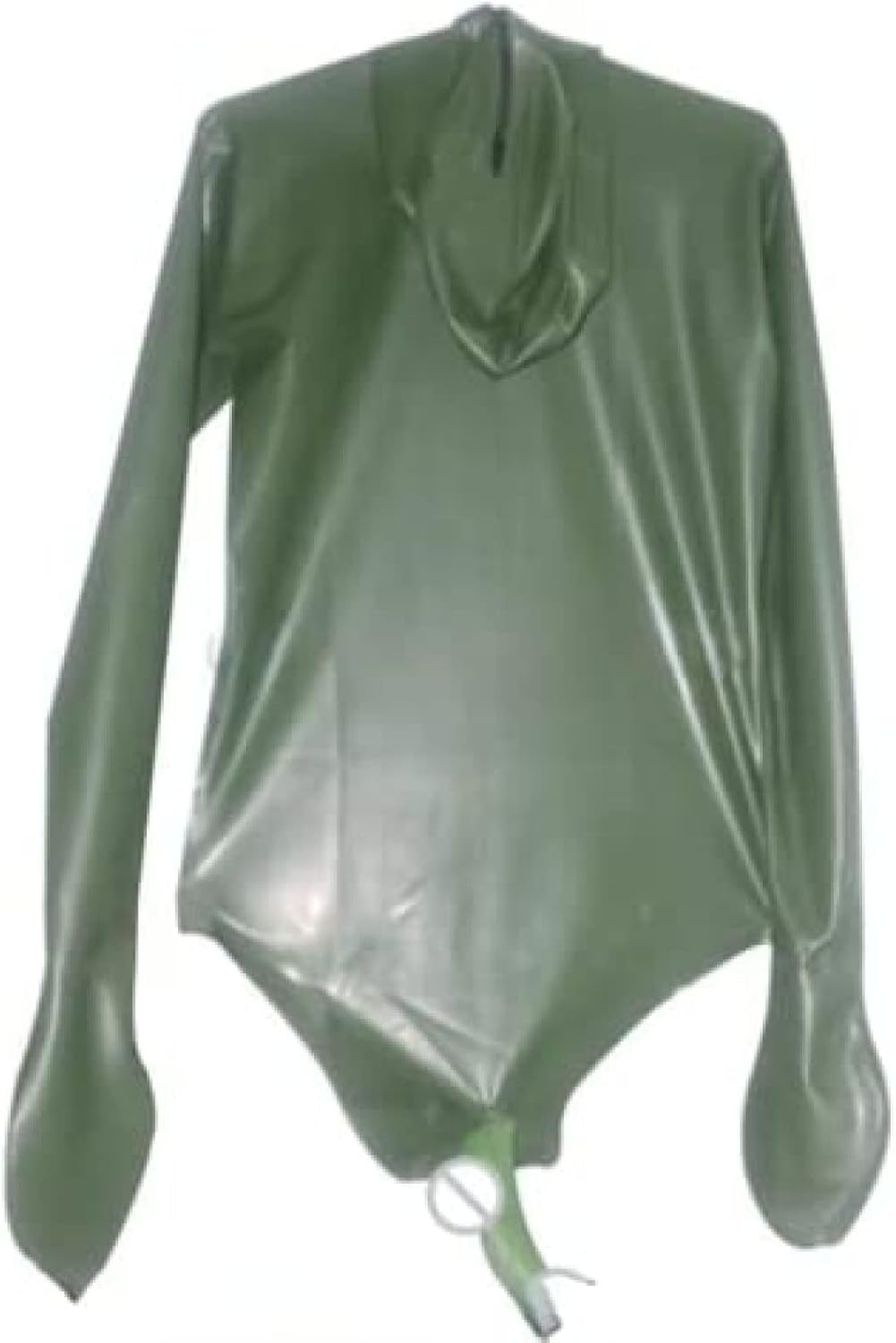 Sexy Olive Green Latex Swimsuit Mittens Caps Open Mouth Latex Catsuit RubberTranslucent Purple with Translucent,Pink,XL