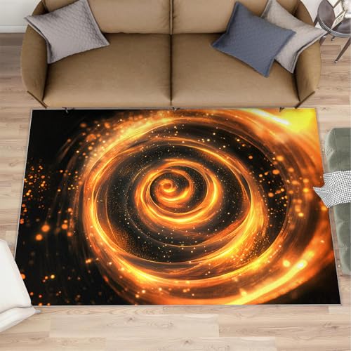 HYGIUID 5x6 Spiral Light Effect Area Rug - Swirl Area