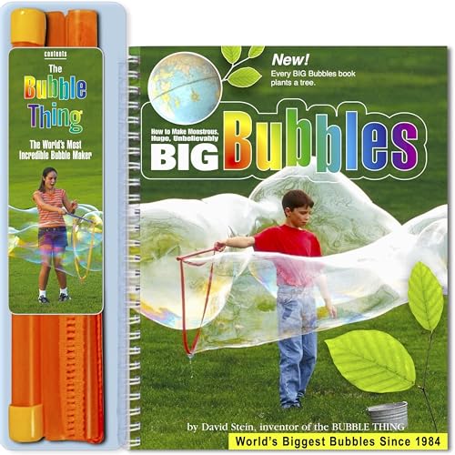 BUBBLETHING 5: Original Giant Bubble Wand & Book - Blows Bubbles to 20-Feet-Long - This is the Book...