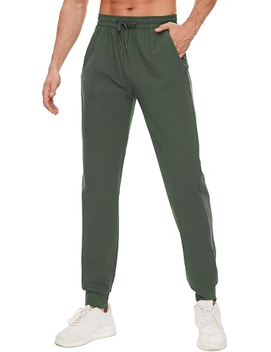 SEVEGO Men's 31"/33"/35"/37" Tall Inseam Joggers Lightweight Sweatpants 3 Zipper
