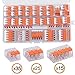 Lever Nuts, Wire Connector Assortment Pack Compact Splicing Connector Lever Nut Kit for Electrical Wires Solid Stranded Flexible Wires A221-412 A221-413 A221-415 2 Conductor, 3 Conductor, 5 Conductor