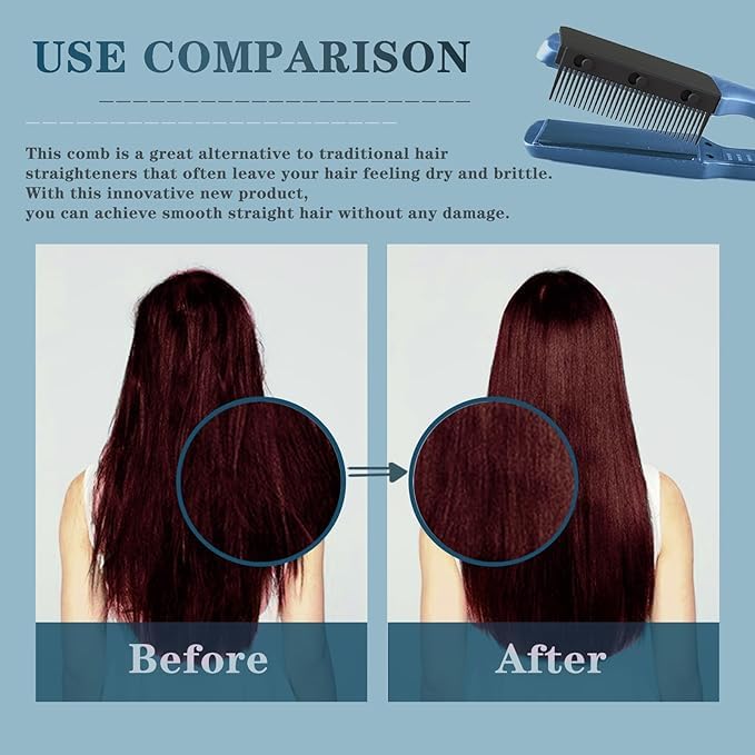 Peine para plancha de pelo desmontable negro miniatura 6