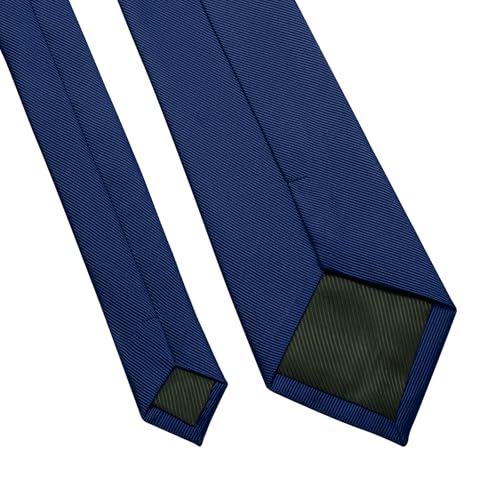 Image of DecTwig Men's Ties Solid Color Formal Neckties 3.15 inch (8CM) Black Ties For Men