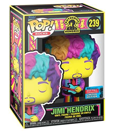 Pop! Rocks 239 Jimi Hendrix Blacklight 2021 - Adhesivo Decorativo