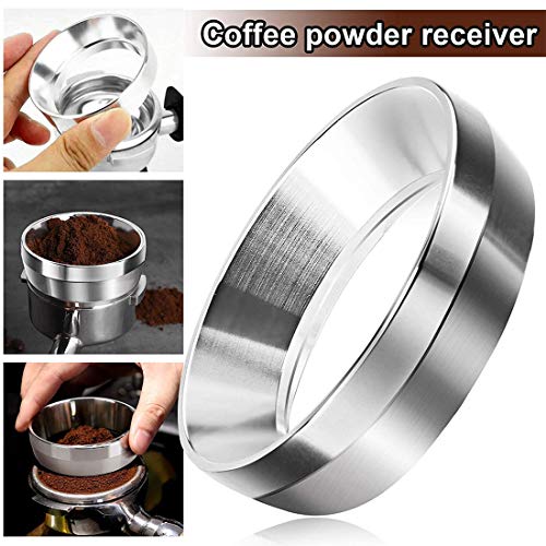 Espresso Dosing Funnel, Stainless Steel Coffee Dosing Ring Compatible with 58mm Breville Portafilter espresso coffee Machine Accessories (58mm) - Thumbnail 3