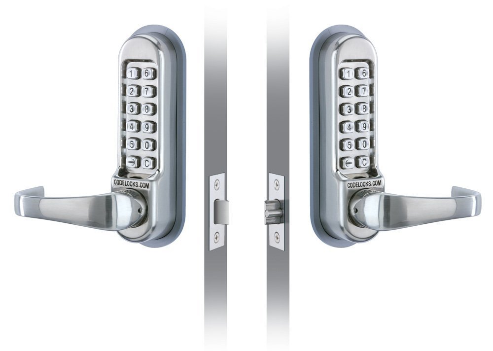 CODELOCKS CL515BB-SS Mechanical Lockset,Stainless Steel,Lever