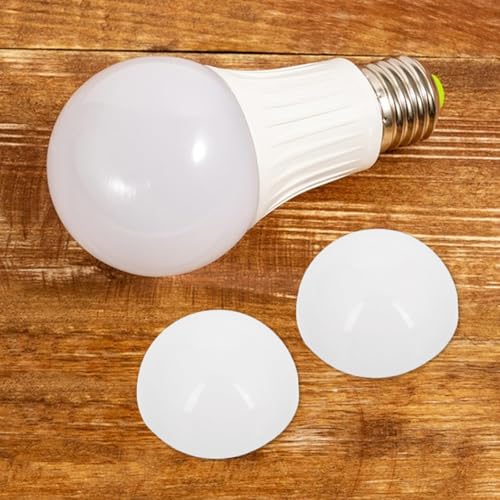 Lurrose 20pcs Mini LED Lamp Enclosure Hemisphere Cover Round Vanity Light Bulb Shade Replacement for Dressing Table Mirror Fixture Accessory - Image 3